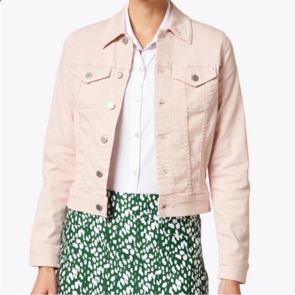 Adriano Goldschmied Robyn Long Sleeve Denim Jacket Vintage Pink Small S SSW4087 - Picture 1 of 11